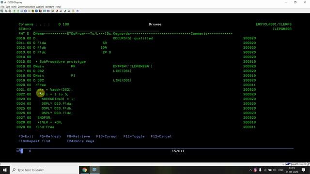 Multi occurrence data structure in RPG | Passing multiple occurrence data structure to prototype IL смотреть онлайн