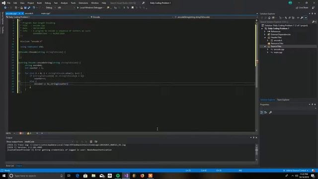 Run length Encoding in C++ смотреть онлайн