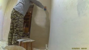 Штукатурка Рогожка ( имитация льняной ткани) своими руками бюджетный вариант  из гипсовой штукатурк