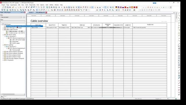 Cable overview in EPLAN. How to create your own Cable overview form and how to make the settings смотреть онлайн
