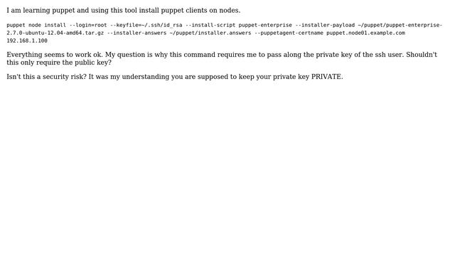 DevOps & SysAdmins: puppet enterprise node install - Security risk? (2 Solutions!!) смотреть онлайн
