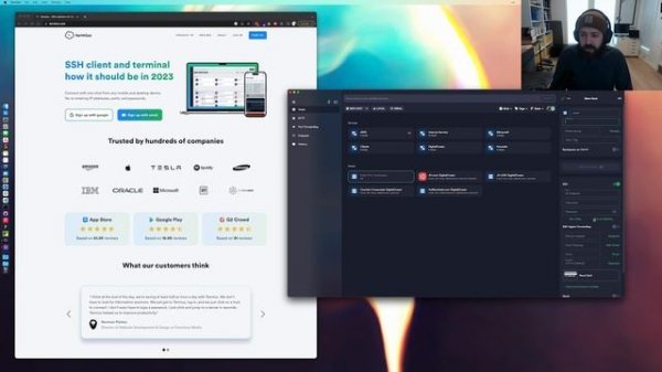 Termius to sync and use hosting SSH Client terminals on different devices