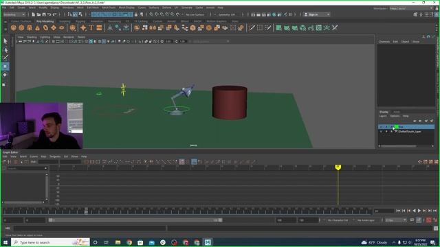 Основы анимации в Maya - Второй урок, лампа смотреть онлайн