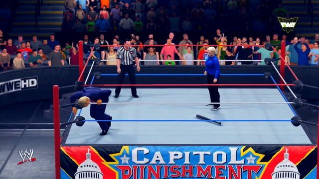 Donald Trump vs Hillary Clinton - Hardcore Match (WWE 2K17) смотреть онлайн