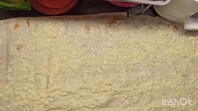 Ролл с тунцом в лаваше. Рулет из лаваша. смотреть онлайн