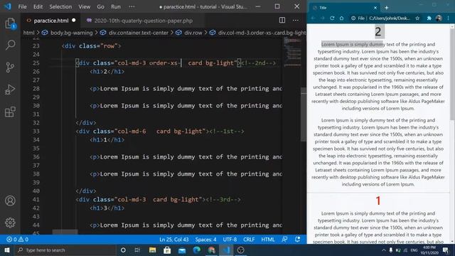 how to interchange column in bootstrap 4 смотреть онлайн