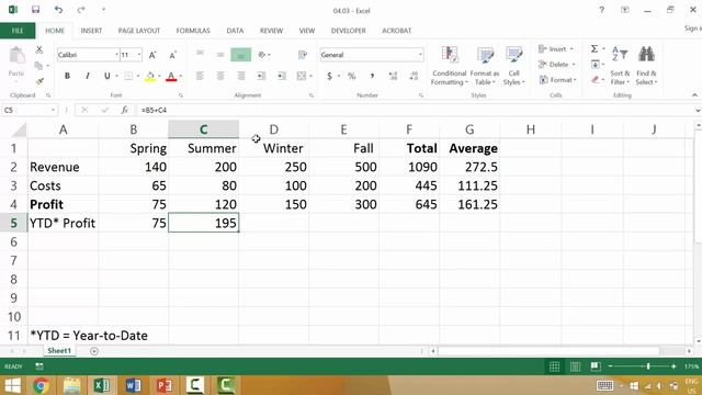 Excel 2013 Tutorial for Beginners #20: Applying Varying Formulas Based on Cell's Context смотреть онлайн