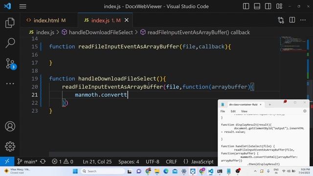 Build a Javascript Word Docx Viewer & Convert to HTML Web App Using Mammoth.js & FileSaver.js смотреть онлайн