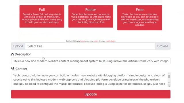 laravel source code cms blog web new modern with sqlite fast and SEO website смотреть онлайн