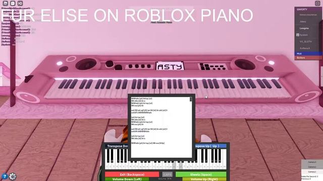 Fur Elise On Roblox Piano [SHEETS IN DESC] смотреть онлайн