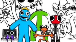 Rainbow Friends Chapter 2 New Coloring Pages | Roblox | Coloring All Rainbow Friends | NCS MUSIC