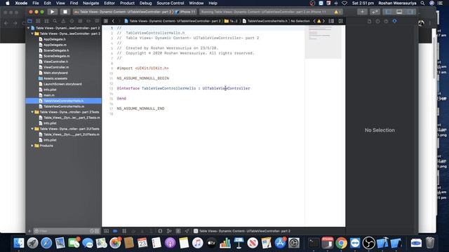 Objective C- Table Views- Dynamic Content- UITableViewController- Part 2 смотреть онлайн