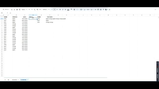 Google Sheets - How to Combine Multiple Rows into One Cell - Filter, Transpose, Join, SumIfs смотреть онлайн