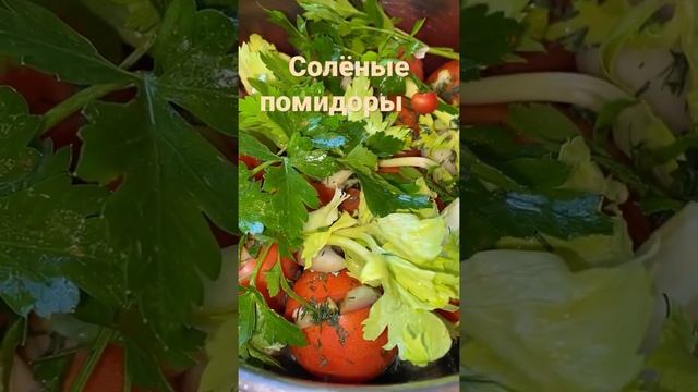 Солёные помидоры с сельдереем ! Делаем рассол: на литр воды ?2 ст. ложки соли, 2 ст. ложки сахар! смотреть онлайн