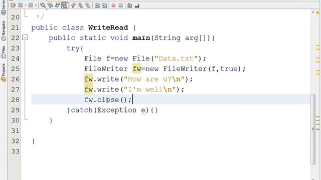 java Write File with FileWriter смотреть онлайн