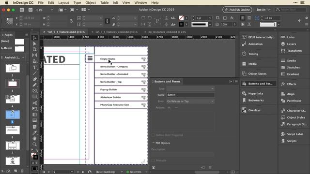 Instant Animated Menu in Adobe InDesign — in5 v3.4 features смотреть онлайн