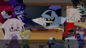 Undertale reacts to Sans vs Jevil (Esp/Eng) | Gacha Club