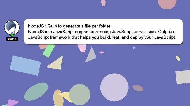 NodeJS : Gulp to generate a file per folder смотреть онлайн