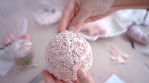 DIY Новогодние бархатные шары / Christmas tree ball (8сm)