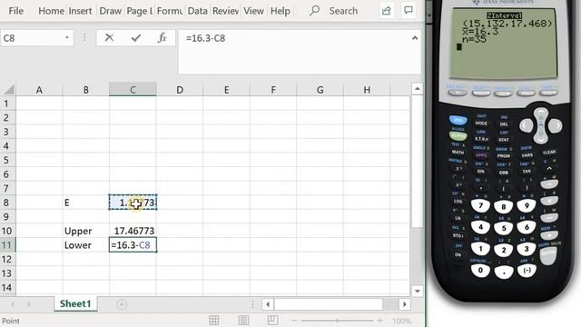 Confidence Interval for Mean: Examples using a TI Calculator & Excel in z and t Distributions смотреть онлайн