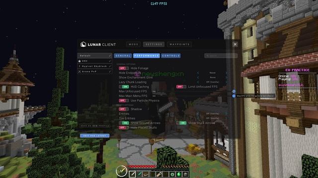 ⚠️ЛУЧШИЕ НАСТРОЙКИ LUNAR CLIENT ДЛЯ BOOST FPS | ОПТИМИЗАЦИЯ ЛУНАР КЛИЕНТА 2023 МАЙНКРАФТ