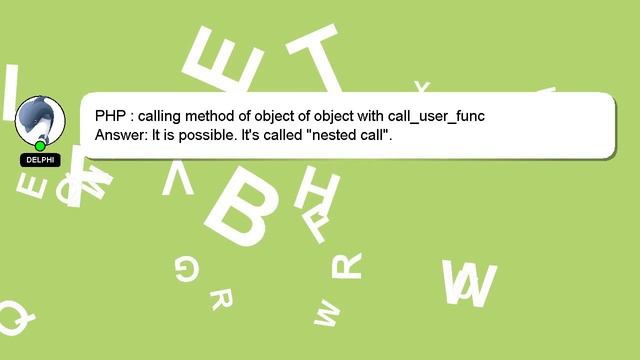 PHP : calling method of object of object with call_user_func смотреть онлайн