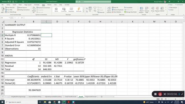 Regression Method of Forecasting Using Microsoft Excel смотреть онлайн