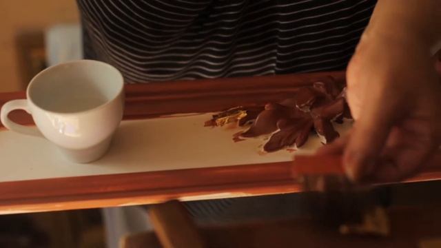 Реставрация зеркала сусальным золотом Noris Blattgoldfabrik смотреть онлайн