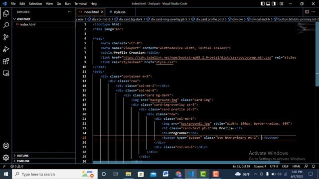How To Make Profile Card Using Bootstrap 5 and CSS | Make Beautiful Profile Card смотреть онлайн