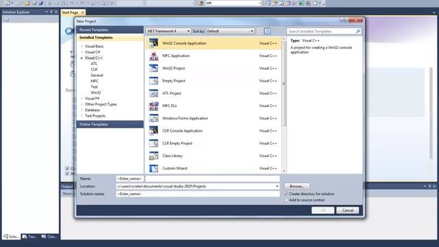 Make A Blank C++ Console Project in Visual Studio 2010 смотреть онлайн