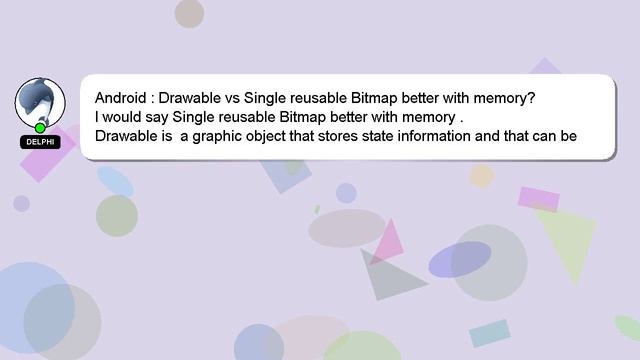 Android : Drawable vs Single reusable Bitmap better with memory? смотреть онлайн