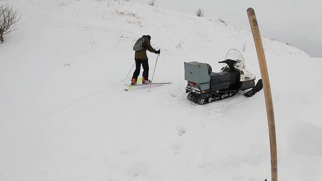 Покатушки на снегоходе Тайга Варяг 550 до пасеки и вокруг