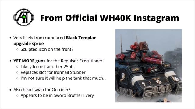 New Repulsor Gun Option? Possible Multi Melta Upgrade Sprue Spotted for new Black Templars? смотреть онлайн