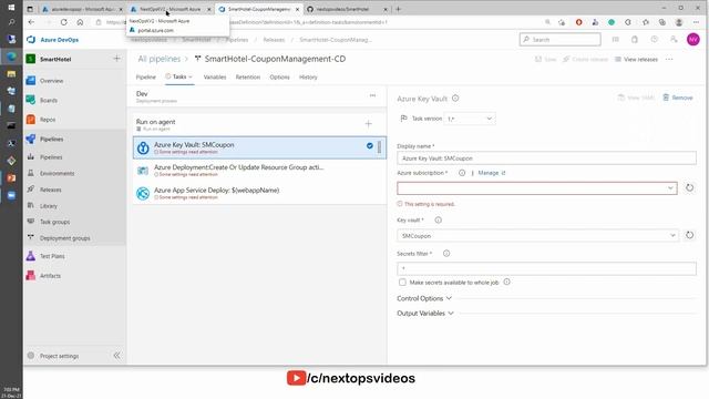 Lab06 - Using secrets from Azure Key Vault in Azure DevOps CICD Pipeline смотреть онлайн