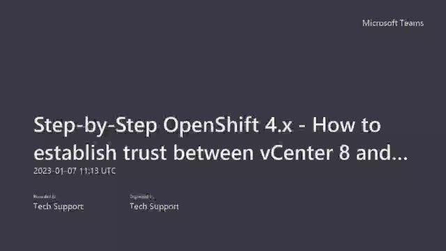 Step-by-Step OpenShift 4.x | How to establish trust between vCenter 8 and OCP-helper VM? смотреть онлайн