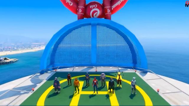 GTA V Spider-Man 2 vs Ramp Maps ! Epic New Stunt Race For Car Racing Challenge by Trevor and Shark смотреть онлайн