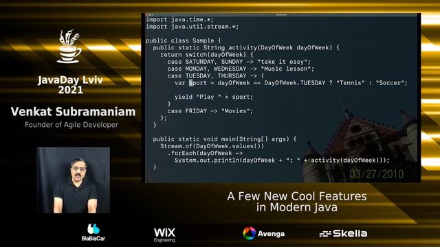 A Few New Cool Features in Modern Java by Venkat Subramaniam | JavaDay Lviv 2021 смотреть онлайн