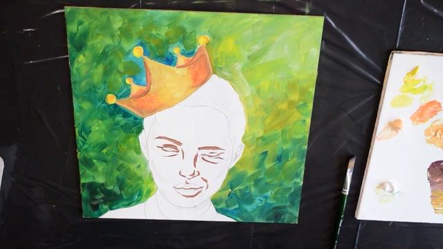 КОРОЛЕВА / Рисуем портрет красками просто, быстро и легко смотреть онлайн