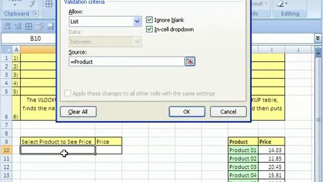 Excel Magic Trick #5: Data Validation List & VLOOKUP смотреть онлайн
