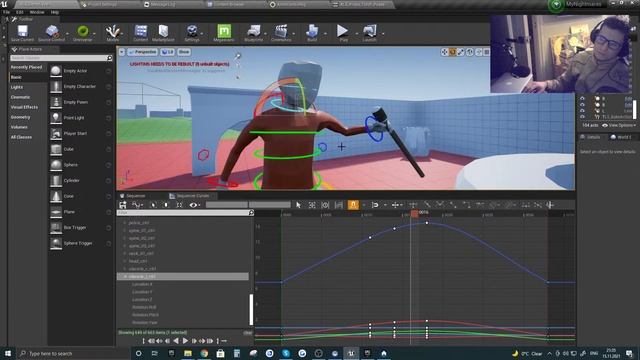 Quick Control Rig for UE4 skeleton. Bake animation sequence - Make Game With Me смотреть онлайн