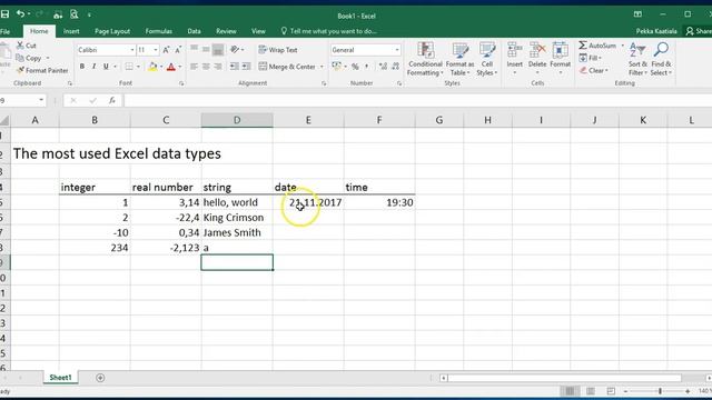 Excel (I) - basics for beginners, data types and structures, fill handle for copying смотреть онлайн