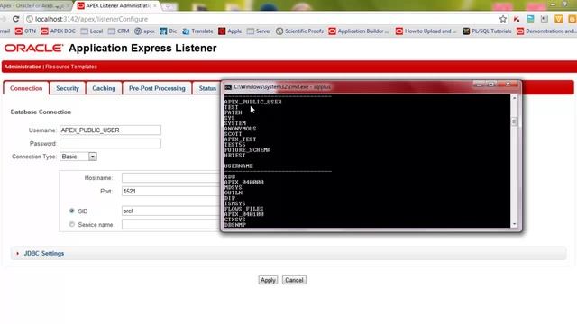 Apex Listener Oracle Establishing Connection تأسيس الاتصال смотреть онлайн
