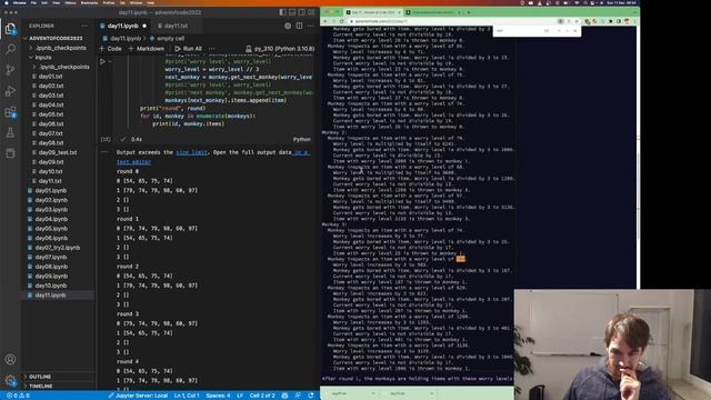 Advent of Code 2022 day 11 смотреть онлайн