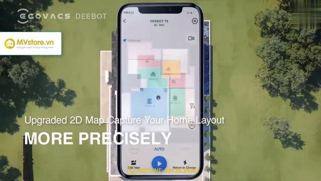 Robot hút bụi lau nhà Ecovacs Deebot T9 Max смотреть онлайн