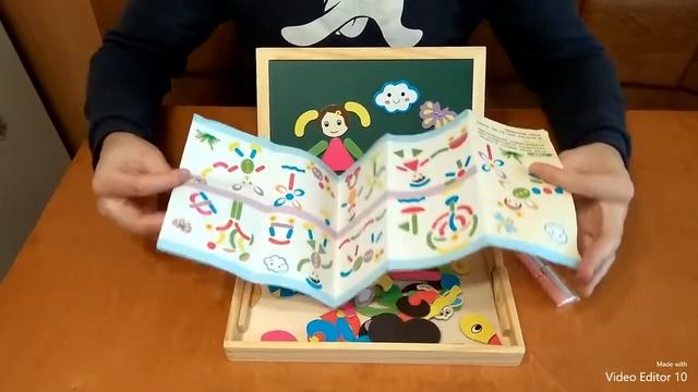Gearbest! Wooden Double Face Drawing Board with Magnetic Puzzle смотреть онлайн