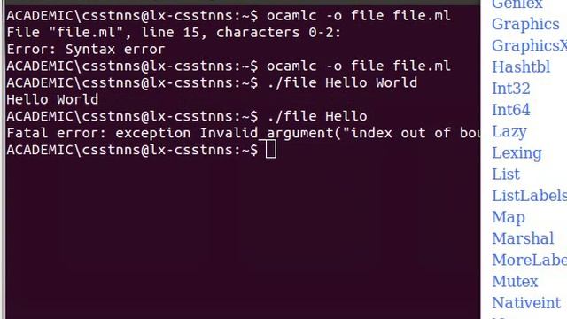 OCAML Tutorial 20/33: Exception Handling in OCAML смотреть онлайн