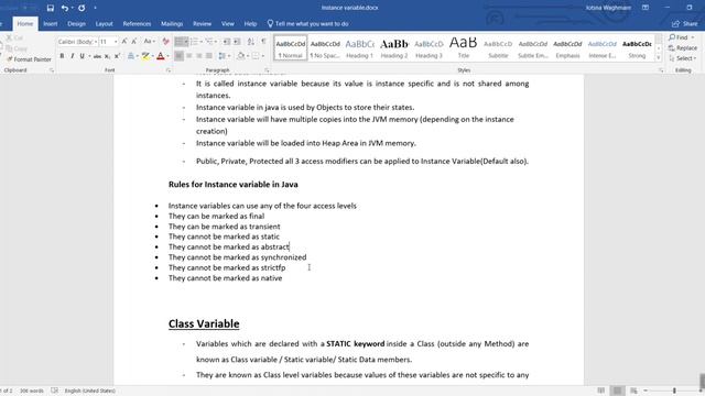 Java Tutorial 16: Instance and Class Variables смотреть онлайн