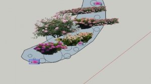 Учусь создавать схемы цветников в SketchUp/Schematic of rose garden in SketchUp