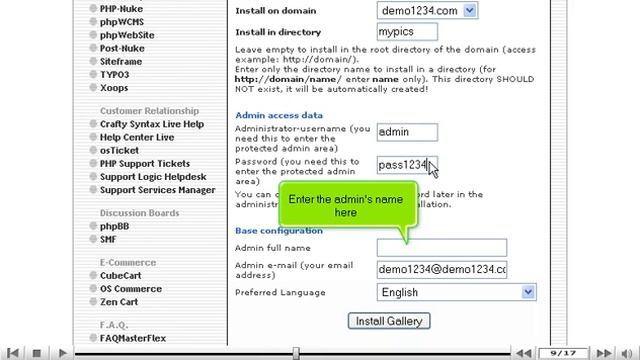 How to install Gallery from Fantastico - Gallery Tutorials смотреть онлайн