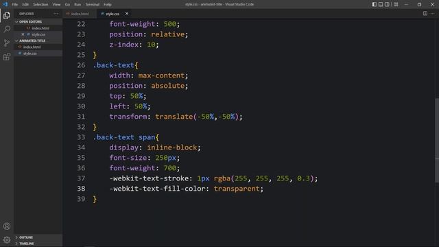 How To Make Animated Title Design For Website Using HTML CSS JavaScript смотреть онлайн